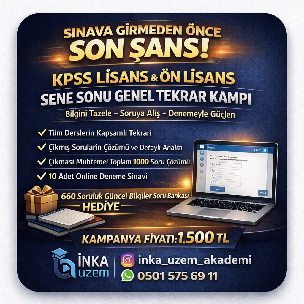 KPSS LİSANS - ÖNLİSANS GENEL TEKRAR KAMPI
